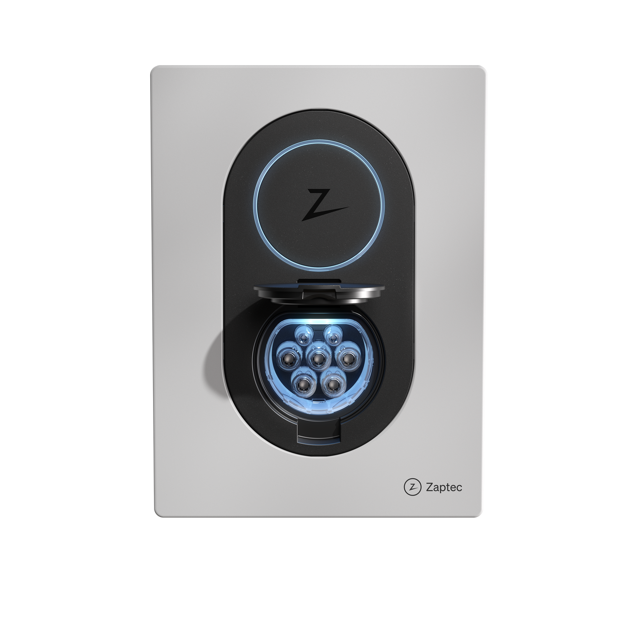 Zaptec Go Voorzijde Kap Cloud White